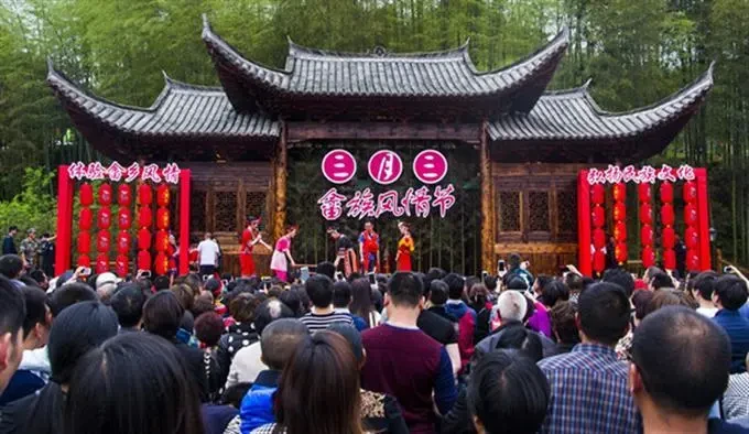 纯玩499宁国畲乡休闲五日游！报名每人赠送一只大鹅 含4早9正餐 棋牌免费 赠送一场篝火晚会！游夏霖景区体验畲族人文风情！