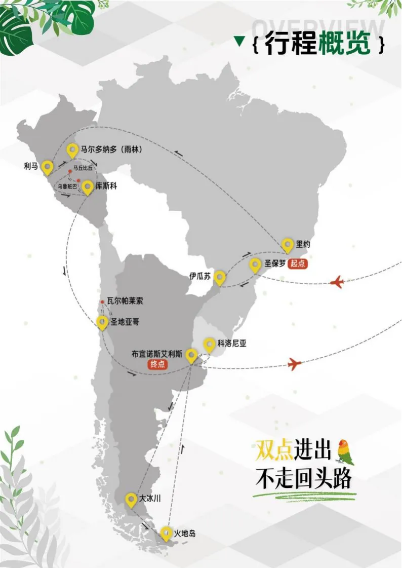 【畅游南美五国】巴西+阿根廷+智利+秘鲁+乌拉圭+马丘比丘+大冰川+火地岛+耶稣山+马尔多纳多+深入亚马孙雨林生态度假村+伊瓜苏瀑布双边游览+科洛尼亚老城21日